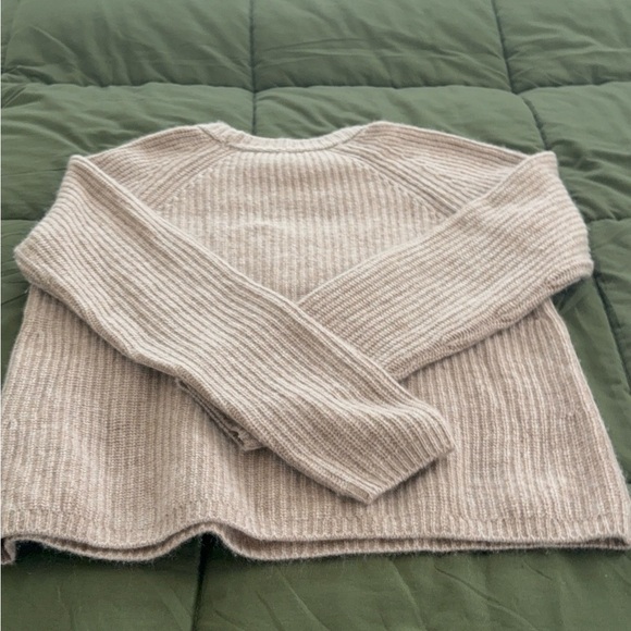 Quince Camel Ribbed Cashmere Sweater - Picture 3 of 4